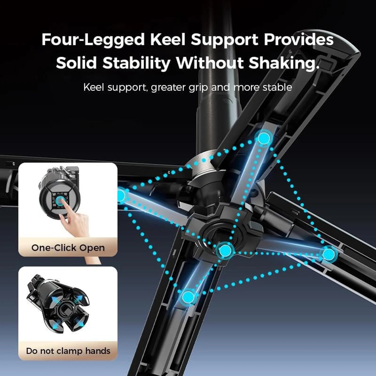 4-In-1 Multifunctional 360째 Rotation Magnetic Selfie Stick, 2025 New 4 in 1  Magnetic Phone Tripod Stand with Wireless Remote
