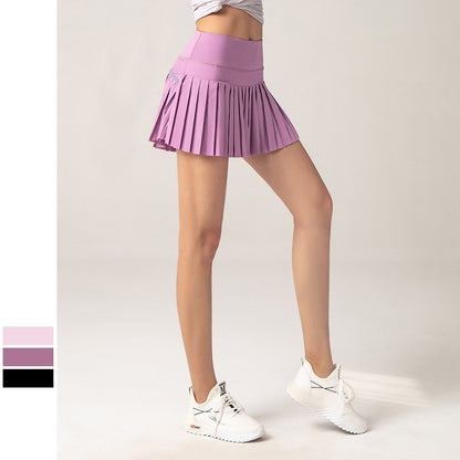 A-Line Slim Half-Length Pleated Skirt Anti-Light Fast-Drying Tennis Skirt