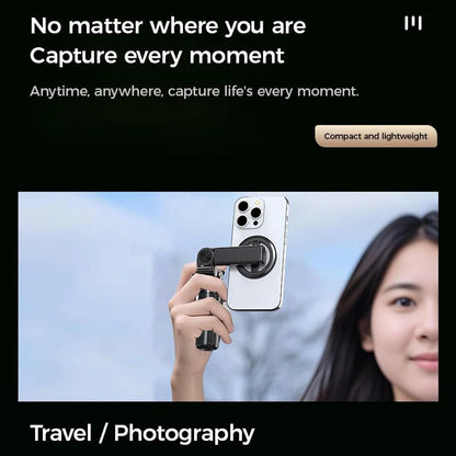 4-In-1 Multifunctional 360째 Rotation Magnetic Selfie Stick, 2025 New 4 in 1  Magnetic Phone Tripod Stand with Wireless Remote