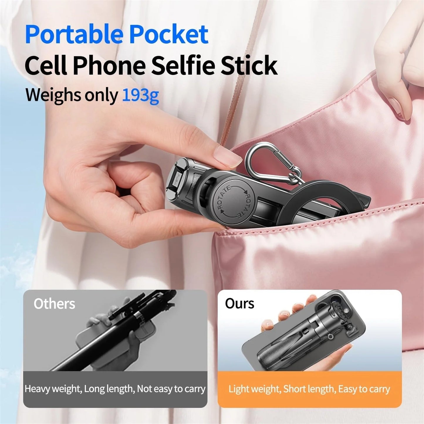 4-In-1 Multifunctional 360째 Rotation Magnetic Selfie Stick, 2025 New 4 in 1  Magnetic Phone Tripod Stand with Wireless Remote